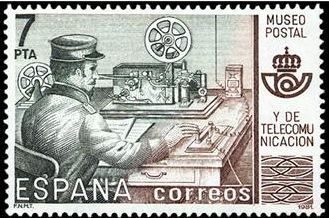 z vendido ESPAÑA 1981 2637 Sello Nuevo Museo Postal Telegrafista c/charnela Espana Spain Espagne Spagna Spanje Spanien Scott2273 Michel2526 